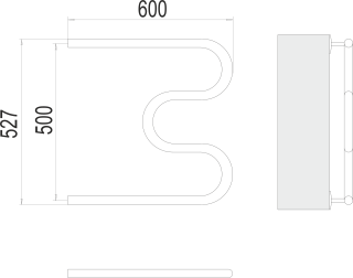 Полотенцесушитель водяной Terminus М-обр AISI 25 500х600